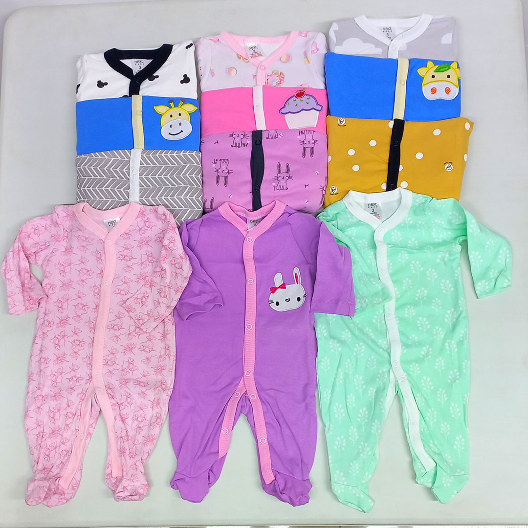 3 piece baby cotton rompers
