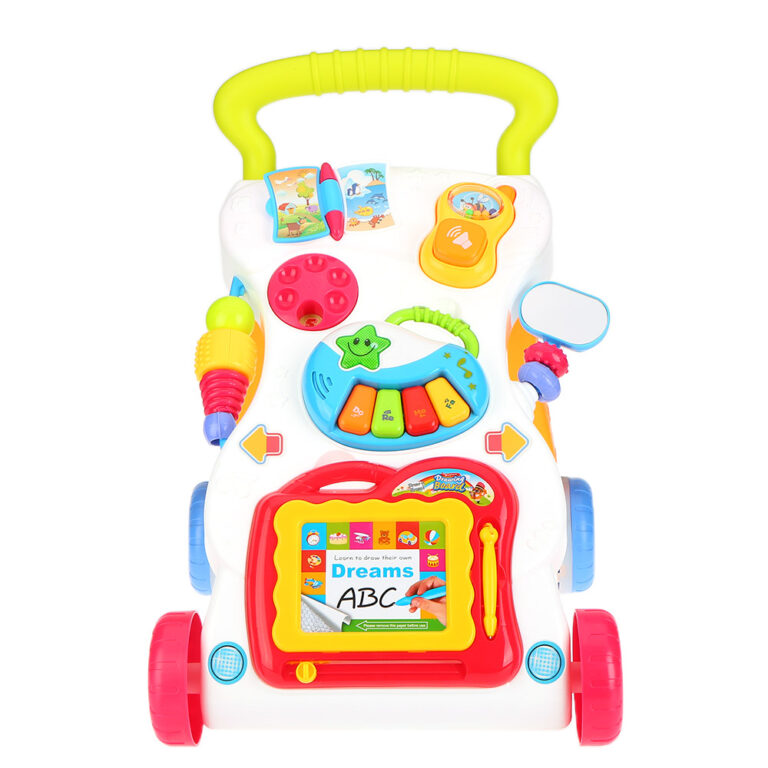 Baby push walker with music